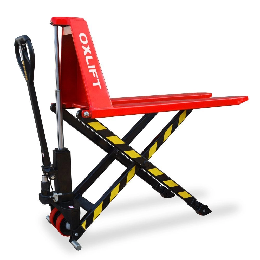 фото ручная гидравлическая тележка с ножничным подъемом oxlift oxh15 800 мм 1500 кг