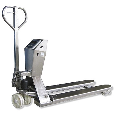 фото тележка гидравлическая oxlift из нержавеющей стали с весами oxss20 2000 кг