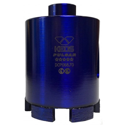 Коронка алмазная по бетону KEOS PULSAR (микроудар) М16 68/70мм (DCP068.70)