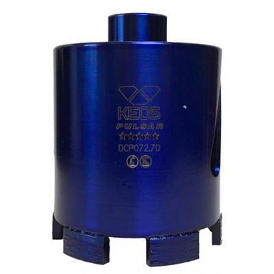 Коронка алмазная по бетону KEOS PULSAR (микроудар) М16 72/70мм (DCP072.70)