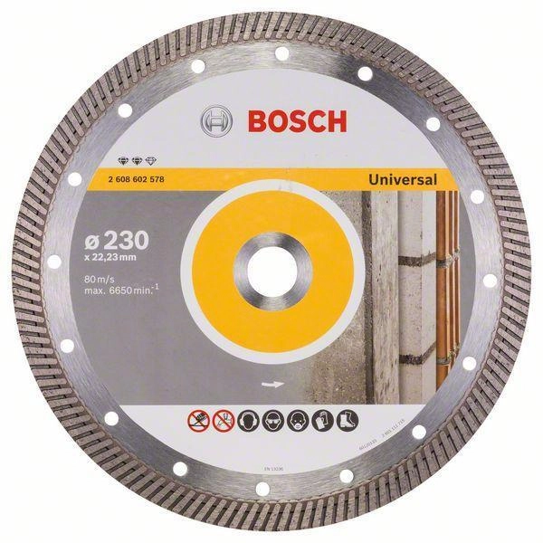 Круг алмазный BOSCH EXPERT FOR UNIVERSAL TURBO (2608602578) Ф230х22мм универсальный