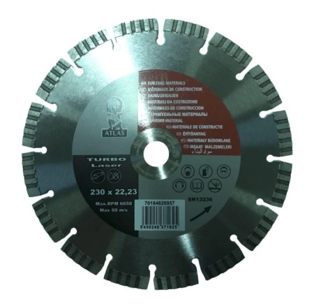 Круг алмазный NORTON ATLAS TURBO LASER 26100 230X22.23 (70184626957)