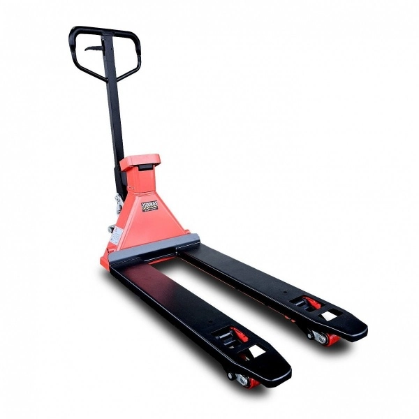 фото ручная гидравлическая тележка с весами oxlift ox25-scale-6x 2500 кг
