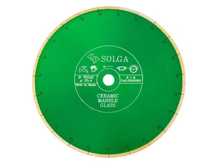Диск алмазный Solga Diamant CERAMICS, MARBLE сплошной (керамика, мрамор) 350мм/25,4