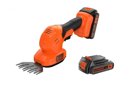 фото набор black & decker кусторез bcss18b-xj, без акб и зу +аккумулятор 18в 1.5ач li-ion (bl1518-xj)