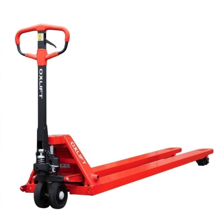 фото ручная гидравлическая тележка длинновильная oxlift ox50-l1500 1500 мм 5000 кг