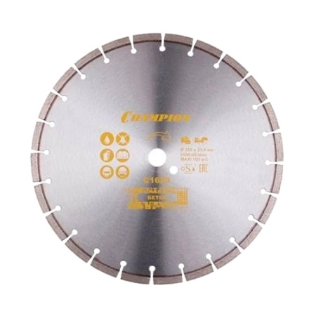 Диск алмазный CHAMPION бетон L 350/25,4/10 CONCREMAX