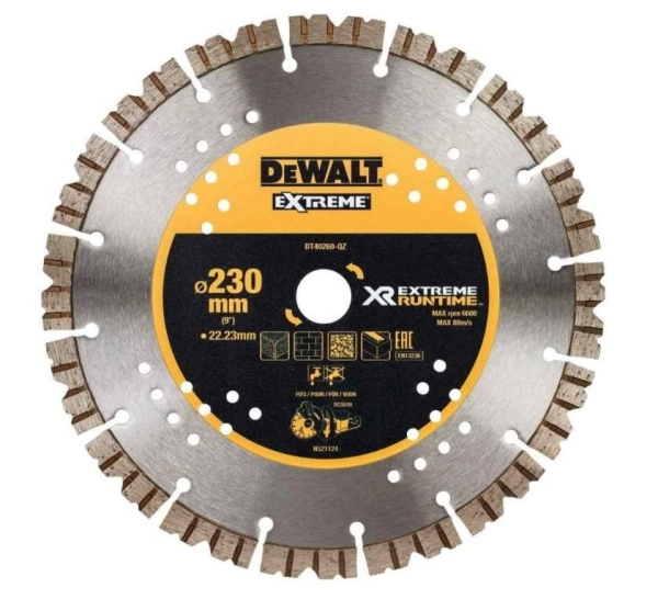 Круг алмазный DEWALT (DT40260-QZ) Ф230х22мм