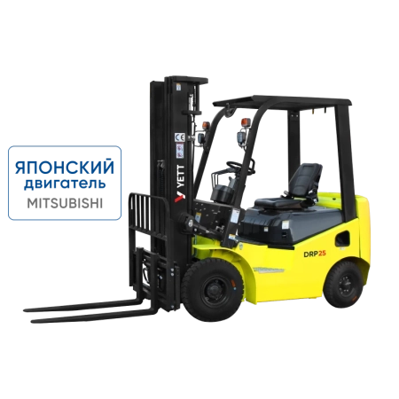 фото дизельный погрузчик с японским двигателем yett drp25-m1k2c-zsm480-ss