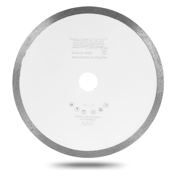 Диск сплошная кромка для резки мрамора M/X, мокрый, 200D-2.0T-10W-25,4/22.2