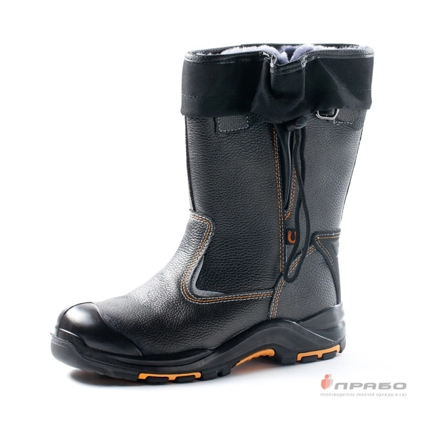фото сапоги perfect protection prb6-ckw (нат.мех) пу/нитрил с кп и ас чёрный