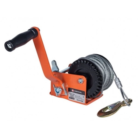 фото лебедка ручная барабанная канатная lrb 450 кг / 10 м сибталь