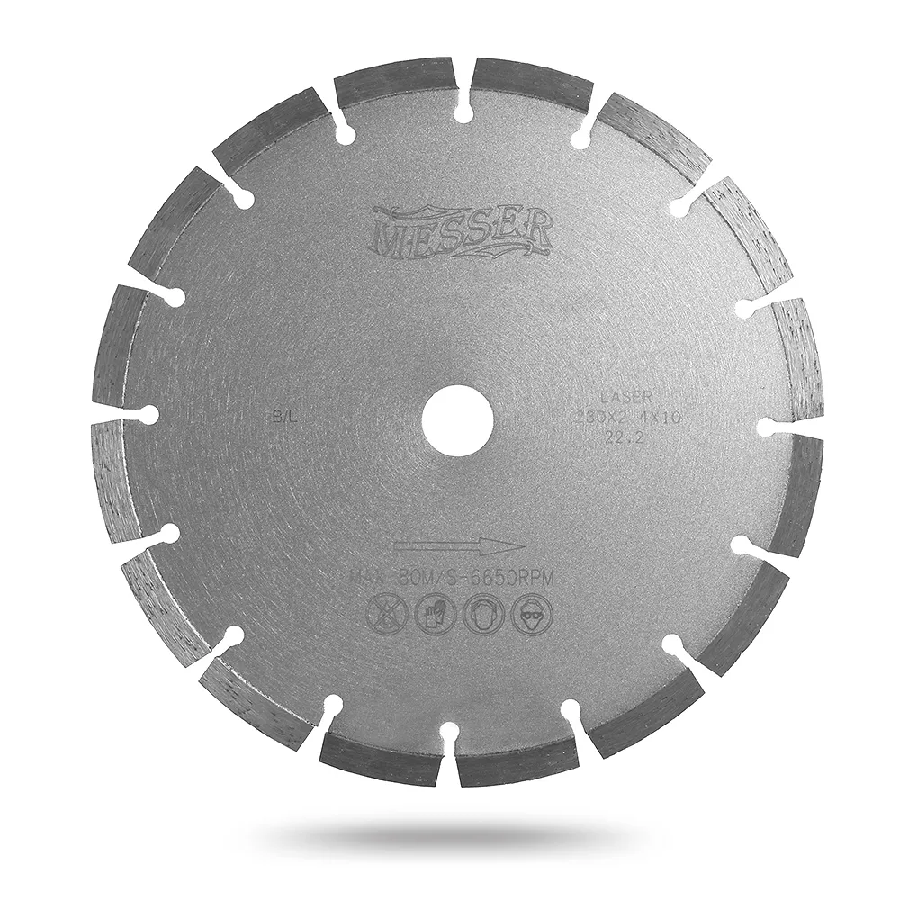 Диск сегментный для резки бетона B/L, сухой, 180D-2.4T-10W-14S-22.2