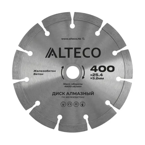 Диск алмазный по железобетону ALTECO 400x25.4x3.2 мм
