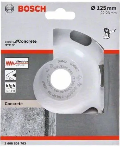 Чашка шлифовальная BOSCH Ф125х22мм по бетону/бетонной основе (EXPERT FOR CONCRETE 2608601763)