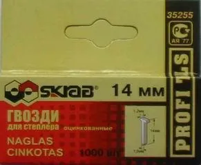 фото гвозди для степлера skrab 35225 1.2 х 14 мм 1000шт.