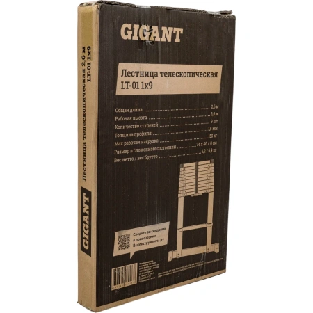 фото телескопическая лестница gigant lt-01 1x9