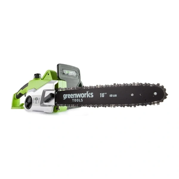 фото электрическая цепная пила greenworks gcs1840