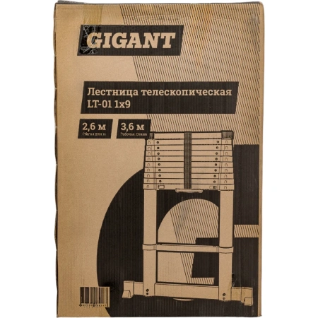 фото телескопическая лестница gigant lt-01 1x9